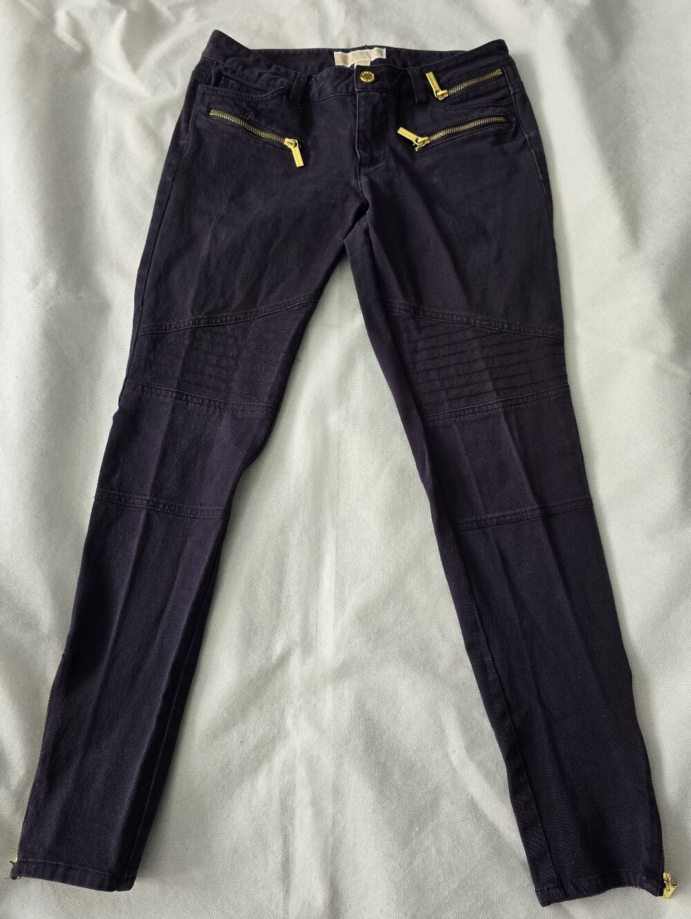 MICHAEL Michael Kors Skinny Jeans with Gold Zippers Size 4